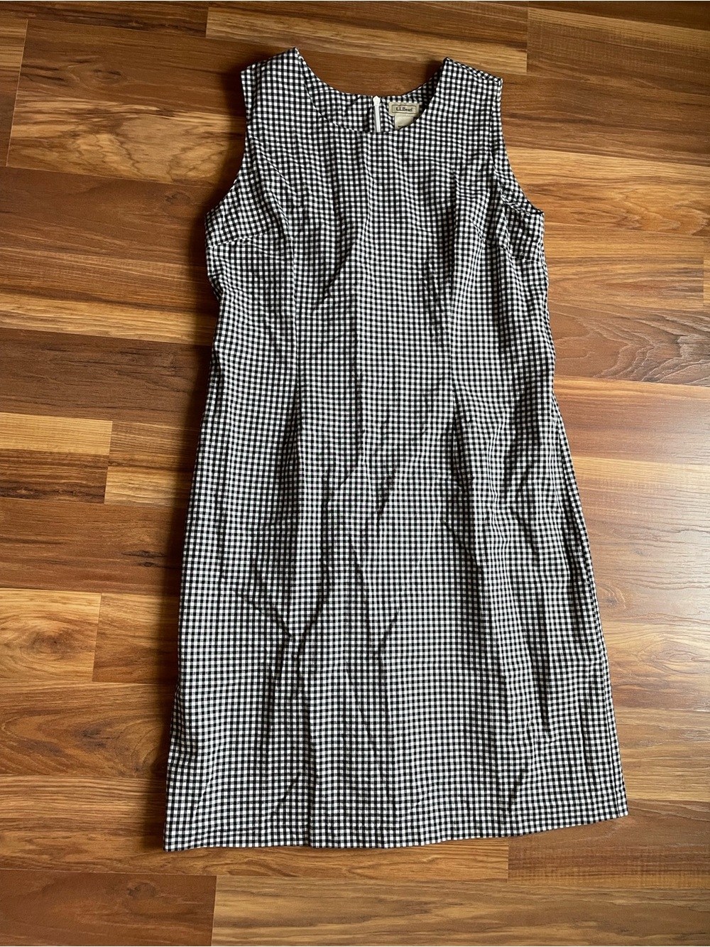 L.L. Bean Gingham 100% Cotton Shift Dress Women’s 10